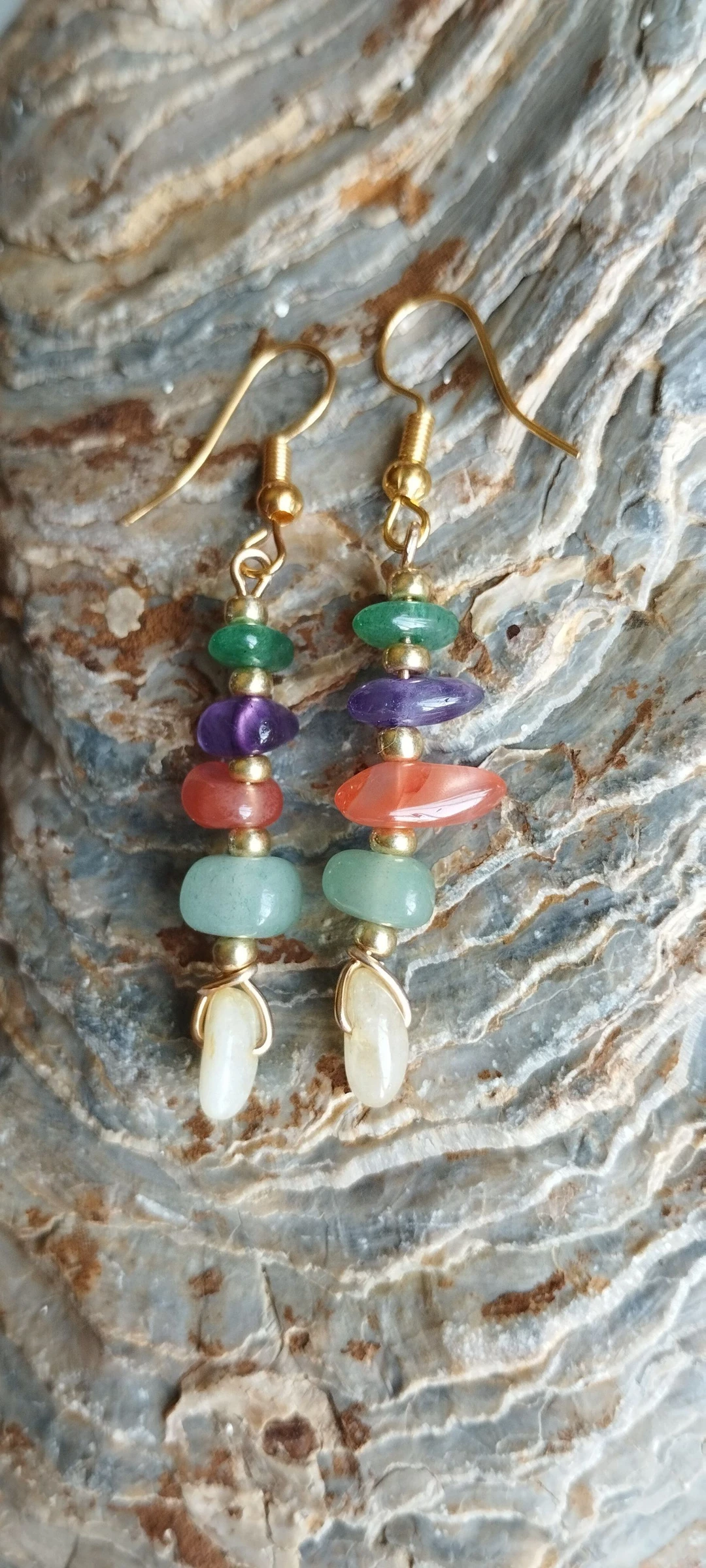 🧿🌈🧸Beautiful Natural Agate Earrings🧸🌈🧸 – photo 2